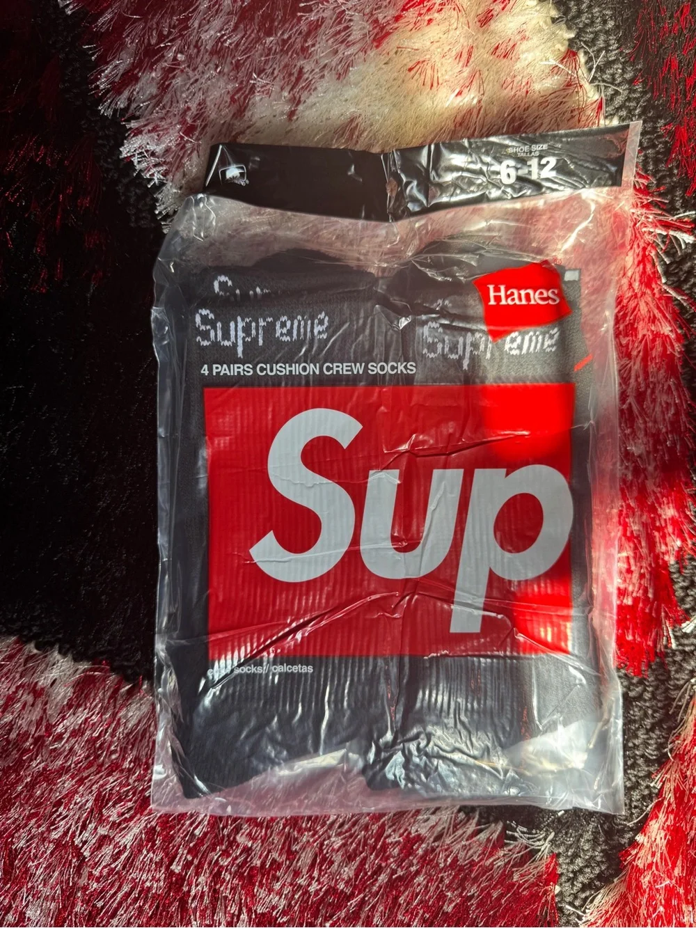 Black supreme socks